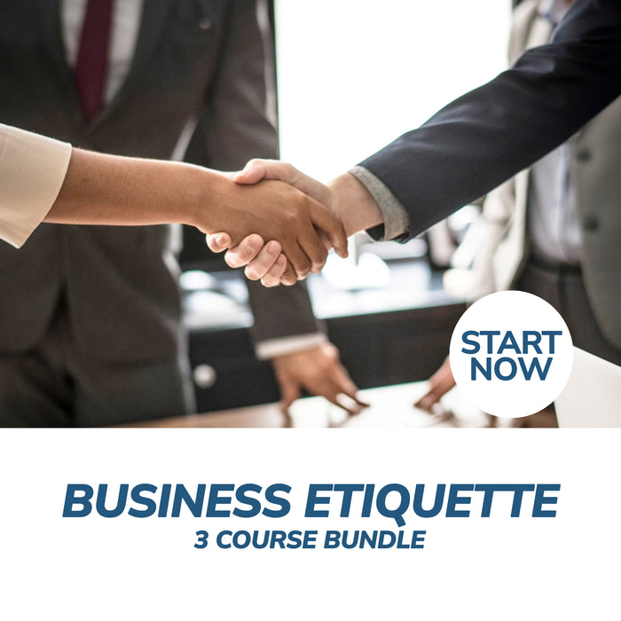 Business Etiquette Online Bundle, 3 Certificate Courses