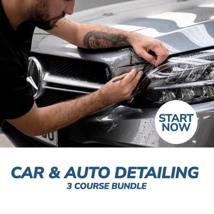 Car and Auto Detailing Online Bundle, 3 Certificate Courses