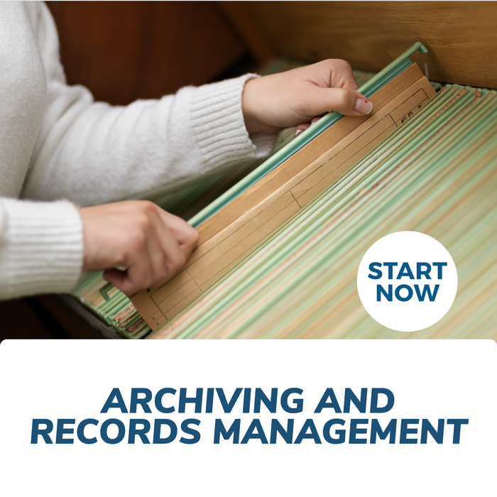 Archiving and Records Management Online Certificate Course