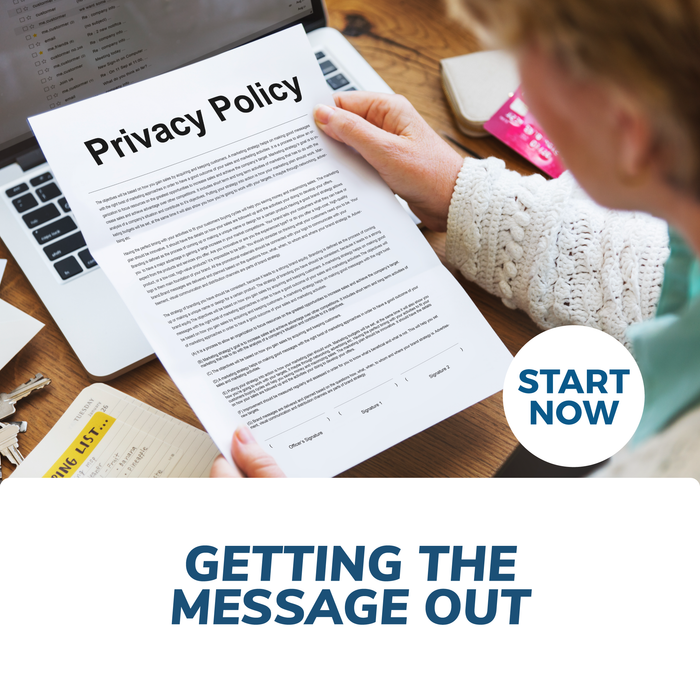 GDPR Readiness: Getting The Message Out Online Certificate Course