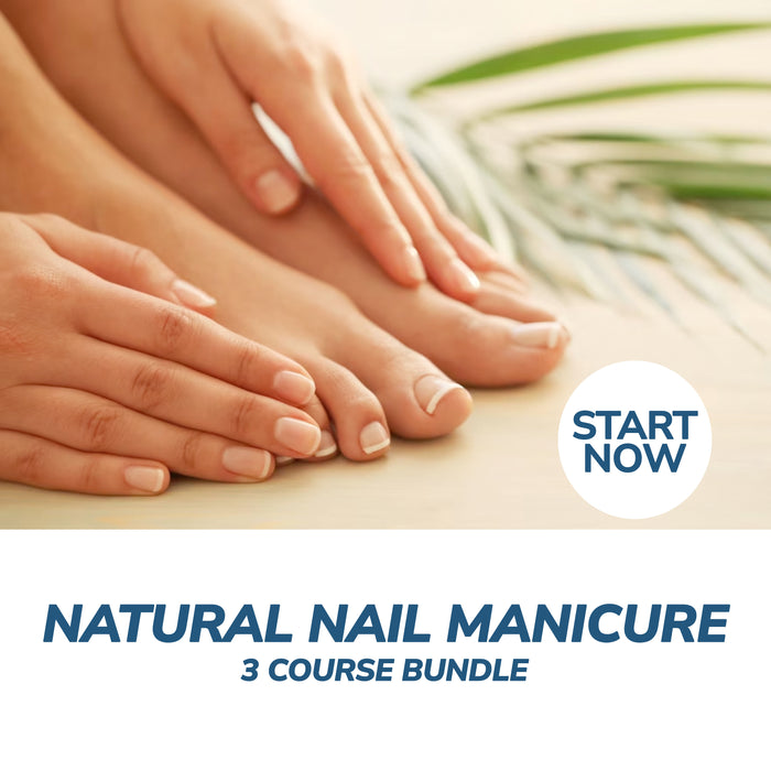 Natural Nail Manicure Online Bundle, 3 Certificate Courses