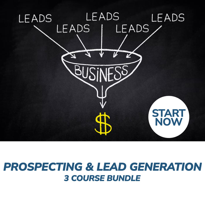 Prospecting and Lead Generation Online Bundle, 3 Certificate Courses