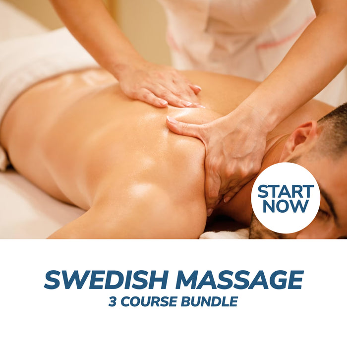 Swedish Massage Online Bundle, 3 Certificate Courses