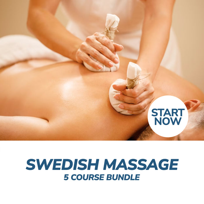 Swedish Massage Online Bundle, 5 Certificate Courses