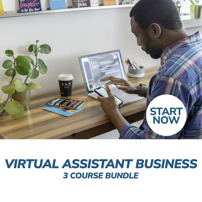 Virtual Assistant Business Online Bundle, 3 Certificate Courses