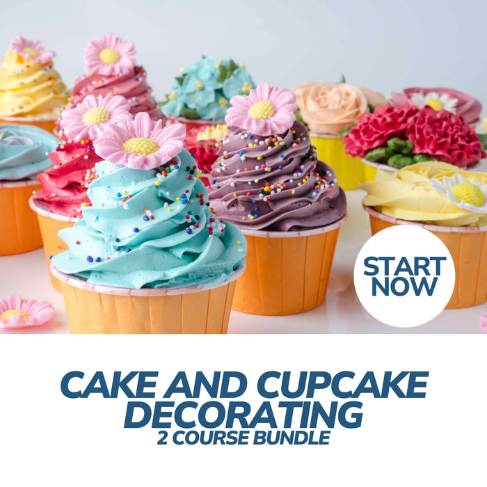 Cake and Cupcake Decorating Online Bundle, 2 Certificate Courses