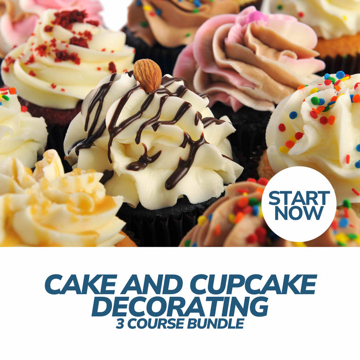 Cake and Cupcake Decorating Online Bundle, 3 Certificate Courses