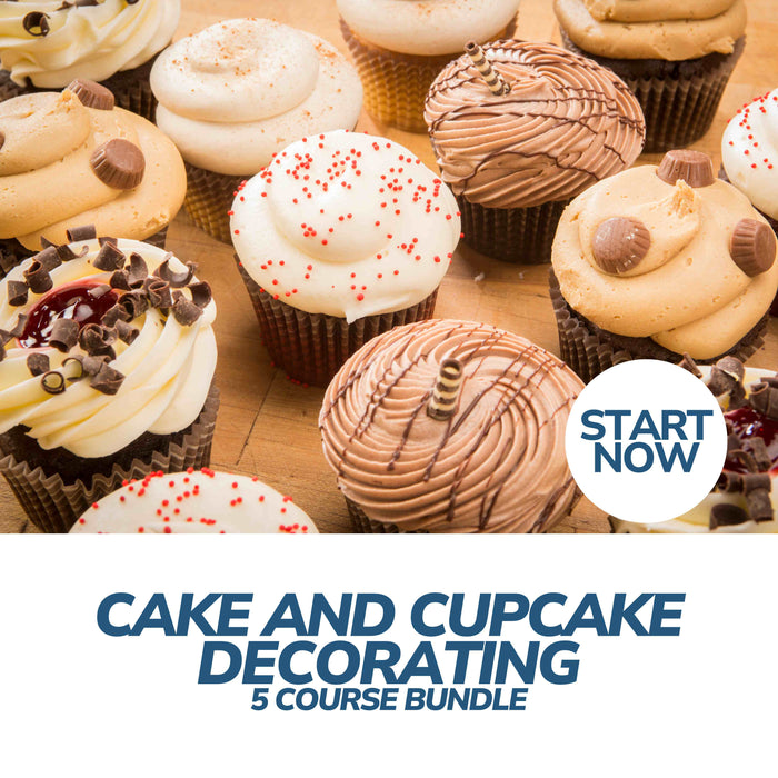 Cake and Cupcake Decorating Online Bundle, 5 Certificate Courses