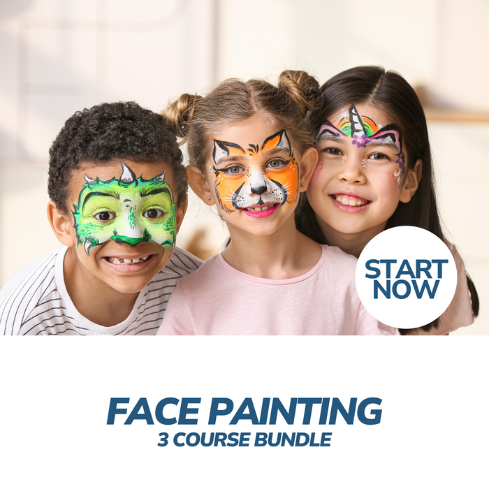Face Painting Online Bundle, 3 Certificate Courses