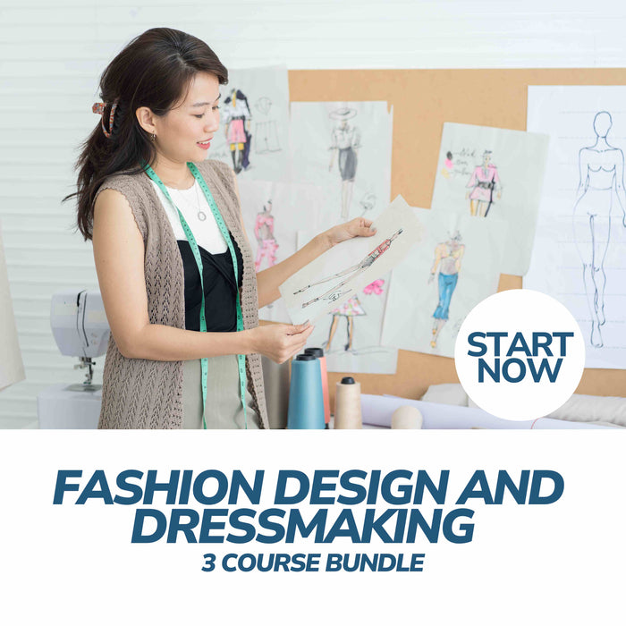Fashion Design and Dressmaking Online Bundle, 3 Certificate Courses