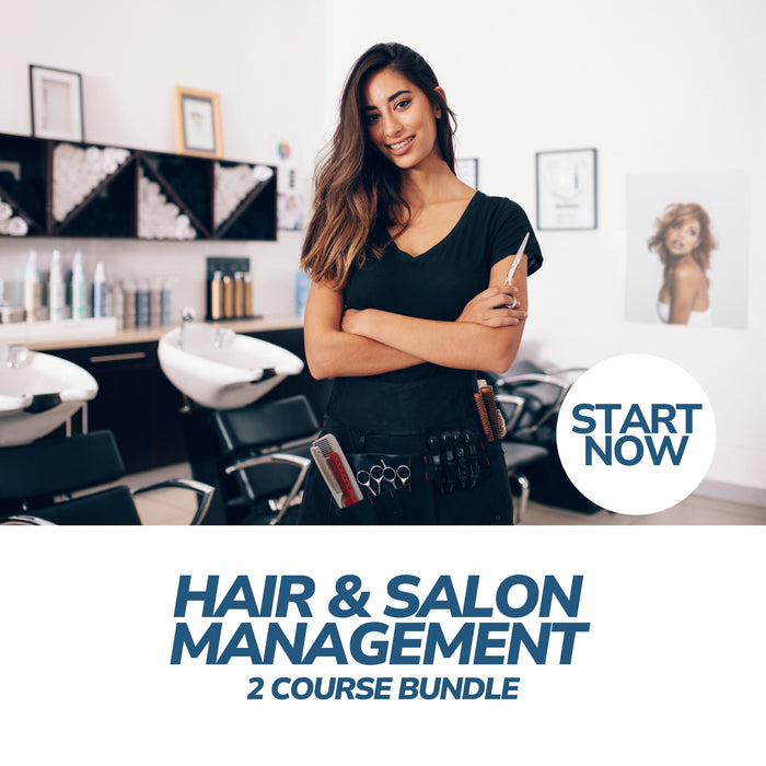 Hair & Salon Management Online Bundle, 2 Certificate Courses