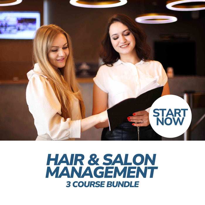 Hair & Salon Management Online Bundle, 3 Certificate Courses