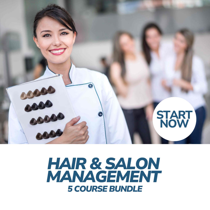 Hair & Salon Management Online Bundle, 5 Certificate Courses