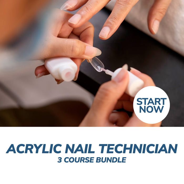 Acrylic Nail Technician Online Bundle, 3 Certificate Courses