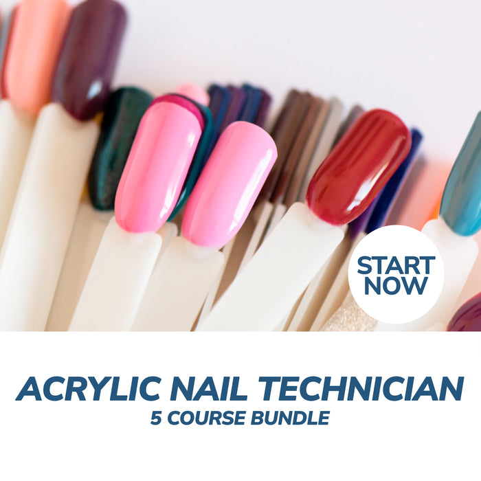 Acrylic Nail Technician Online Bundle, 5 Certificate Courses