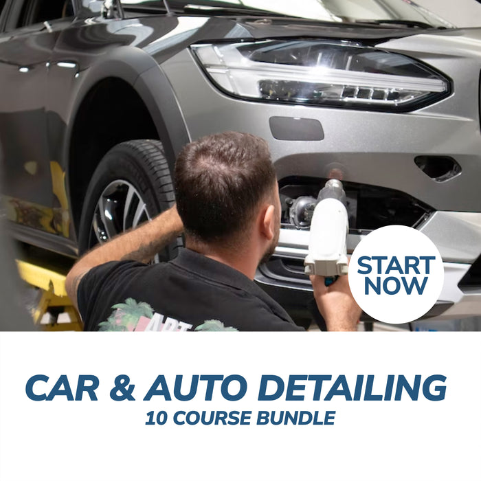 Ultimate Car and Auto Detailing Online Bundle, 10 Certificate Courses