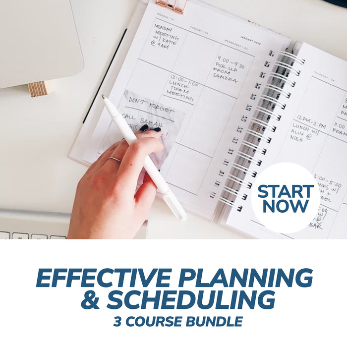Effective Planning and Scheduling Online Bundle, 3 Certificate Courses