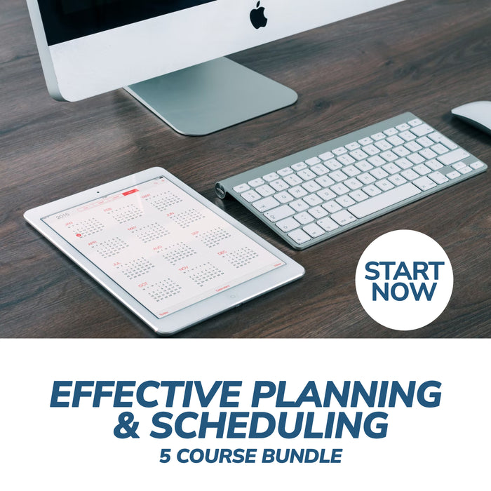 Effective Planning & Time Management Training Online Bundle, 5 Certificate Courses