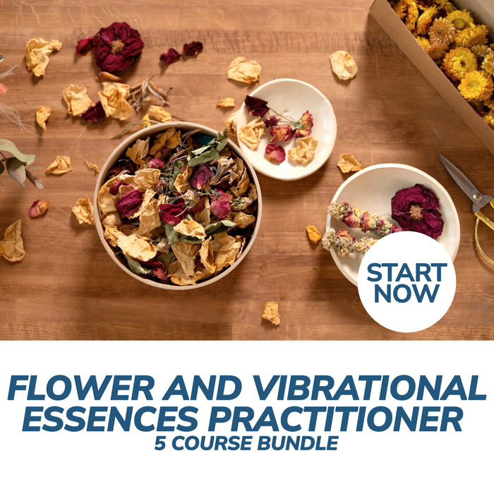 Flower and Vibrational Essences Practitioner Online Bundle, 5 Certificate Courses
