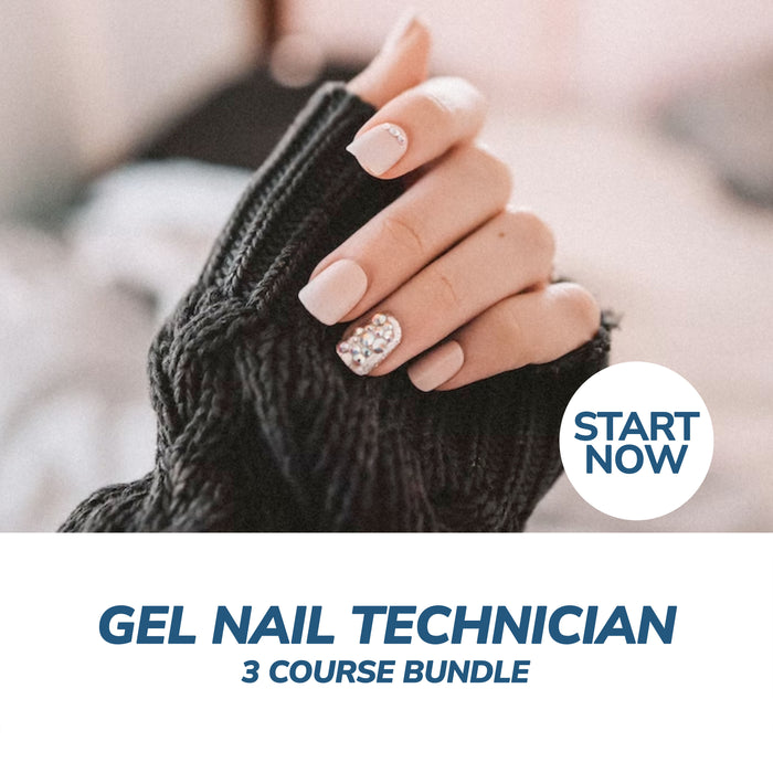 Gel Nail Technician Online Bundle, 3 Certificate Courses