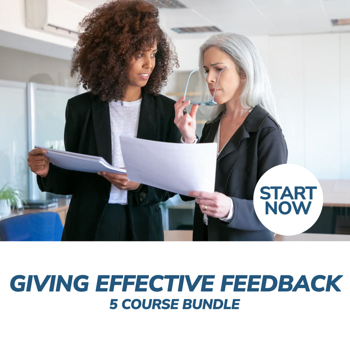 Giving Effective Feedback Online Bundle, 5 Certificate Courses