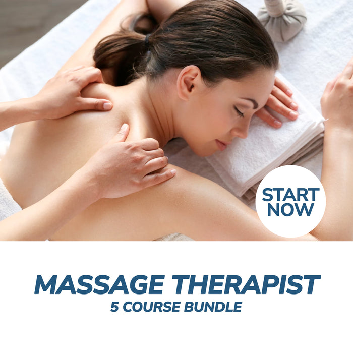Massage Therapist Online Bundle, 5 Certificate Courses