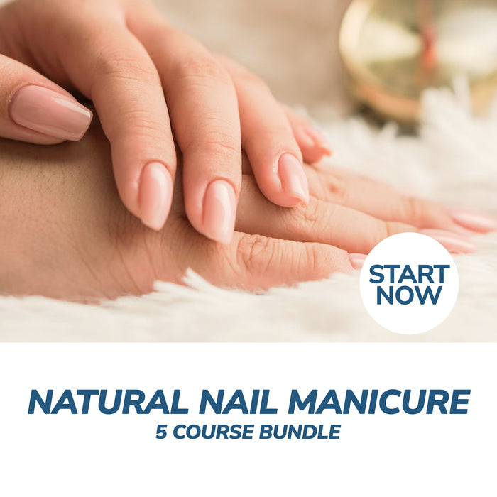 Natural Nail Manicure Online Bundle, 5 Certificate Courses