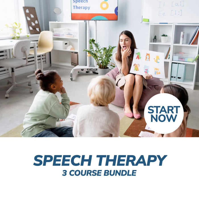 Speech Therapy Online Bundle, 3 Certificate Courses