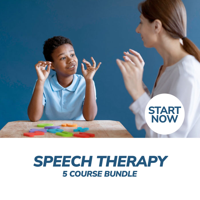 Speech Therapy Online Bundle, 5 Certificate Courses