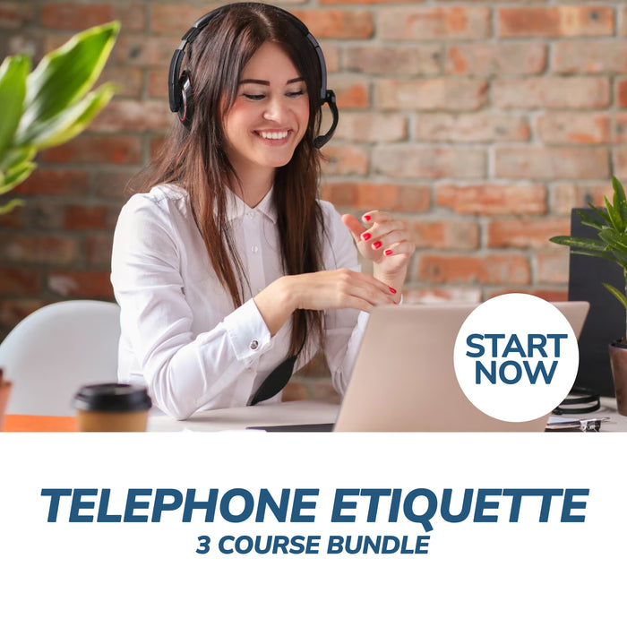 Telephone Etiquette Online Bundle, 3 Certificate Courses