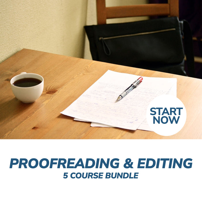 Proofreading and Editing Online Bundle, 5 Certificate Courses